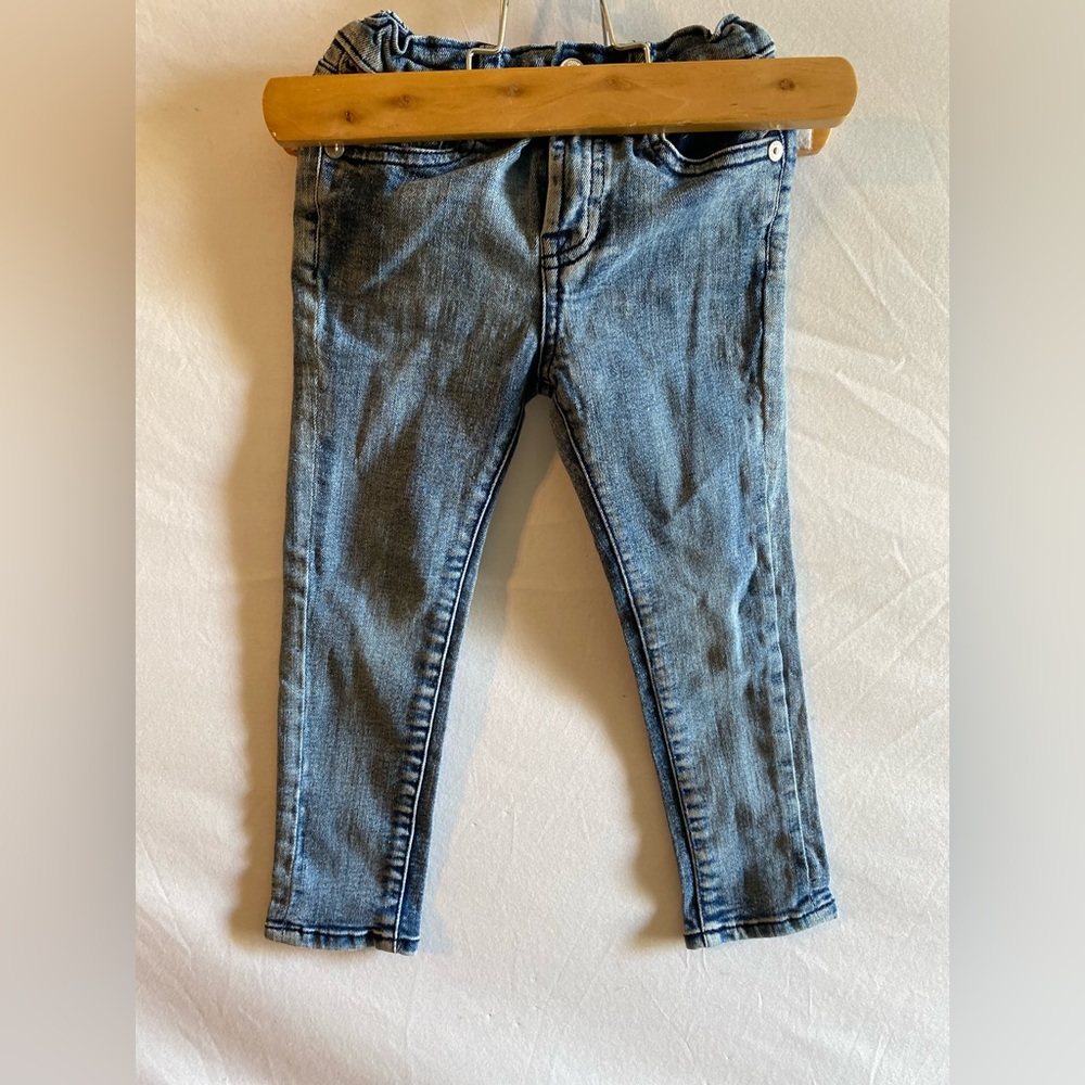 Seven 7 For All Mankind Jeans Toddler 3T Straight Leg skinny Adjustable Waist